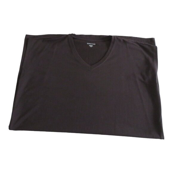 Eileen Fisher Black Boxy V-Neck, Knee Length Cotton Blend Dress, Medium - NWT - Picture 8 of 13